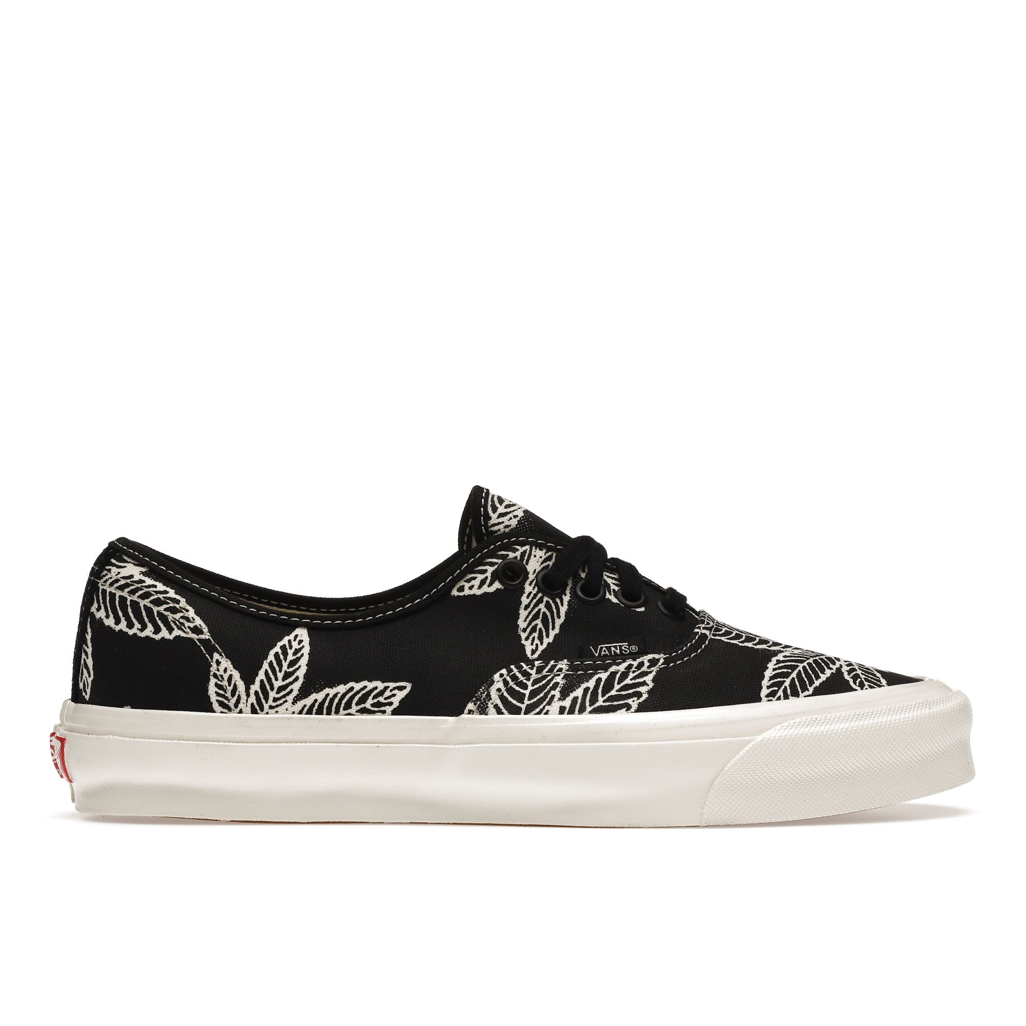 

Vans OG Authentic LX Sweet Leaf — черные кроссовки унисекс, белые VN0A4BV94JN 36