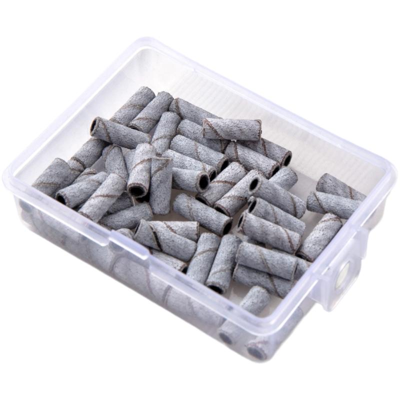 Small Sanding Bands for Nails Drill Nail Sanding Drill Bits Set 80/120/150/180/240 Grits Nail Sanding File for Nail