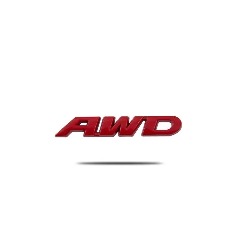 AAALZ1 3D Metal AWD Logo Universal Car Emblem Fender Badge Trunk Decal Sticker For VW Toyota Honda CRV XRV MAZDA 4WD SUV 4x4 Off Road