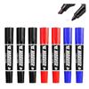 Large Double-Headed Oily Waterproof Marker - Black & Red Broad Tip, Non-Fading, Oil-Proof for Industrial Use