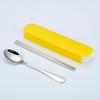 Portable Stainless Steel Cutlery Set: Spoons, Chopsticks, Knife, Fork - Three-Piece Set