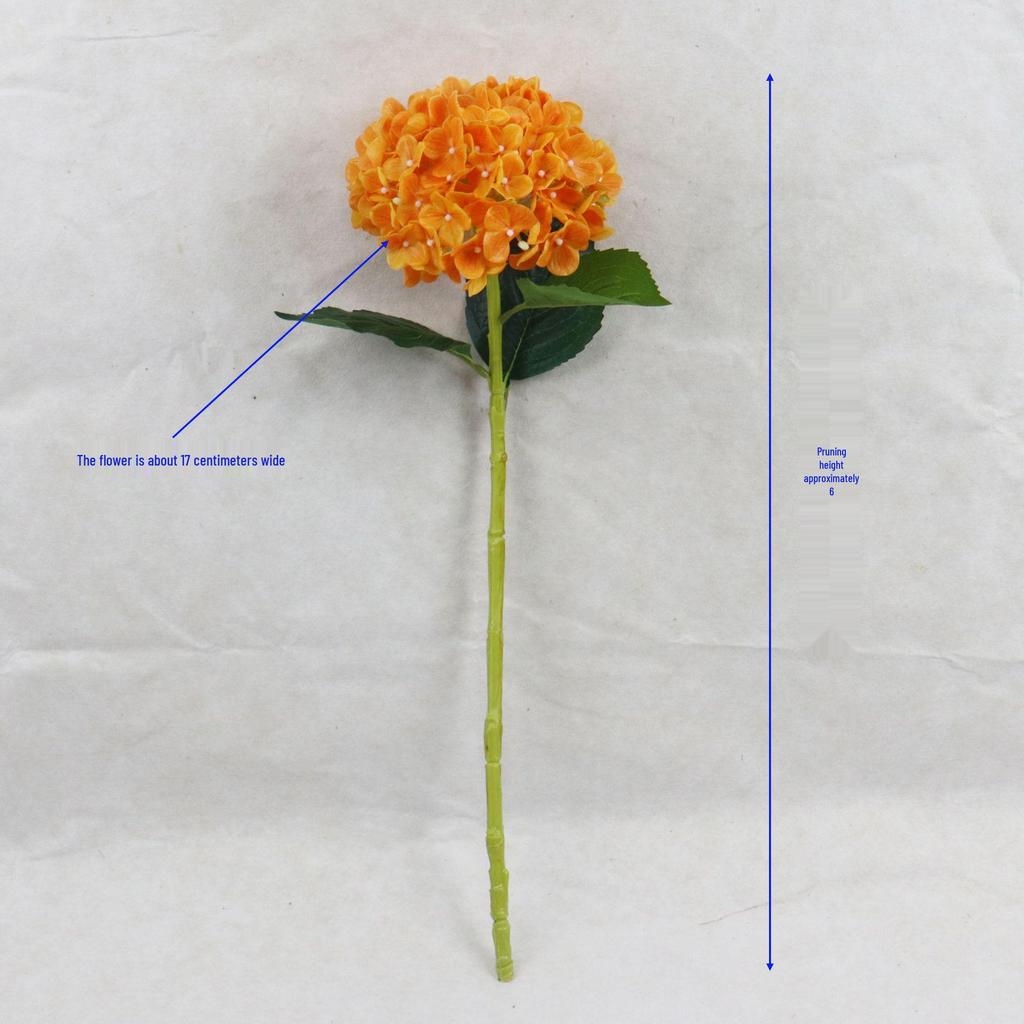 Große realistische Haptik Hortensie: Feuchtigkeitsspendende Künstliche Hochzeits-Blumendekoration