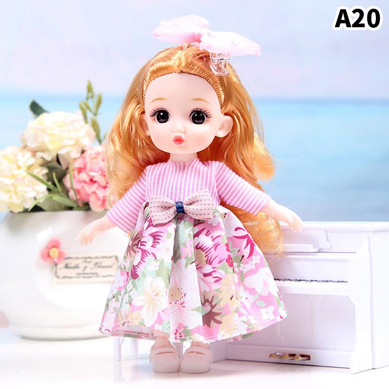 17cm Doll with Clothes Shoes DIY Movable Joints Princess Figure Gift Toys