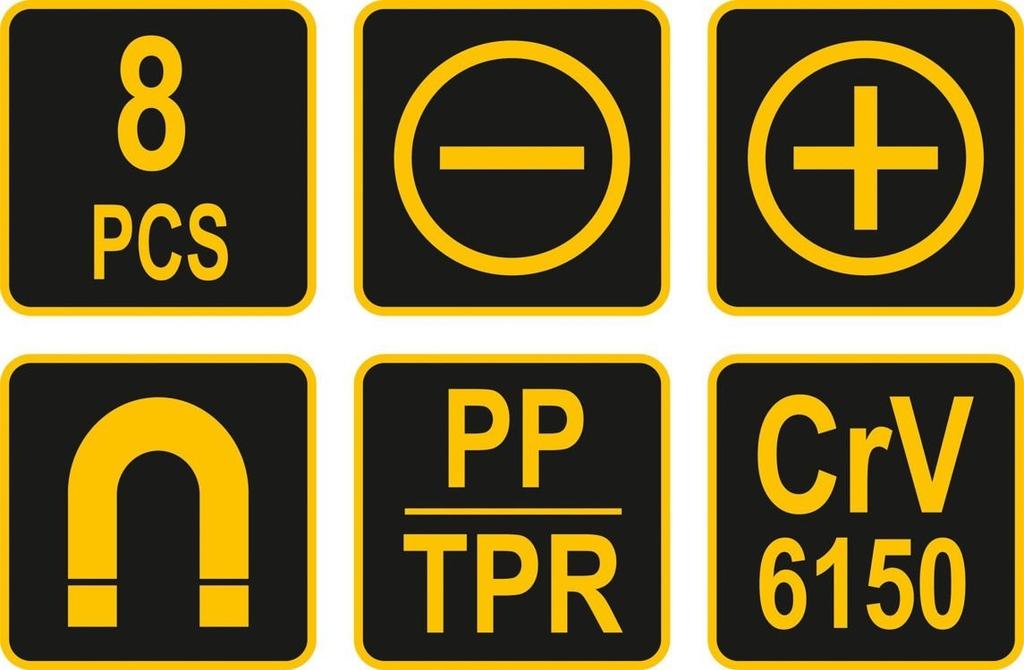 SCREWDRIVER SET 8 PCS 60782 VOREL