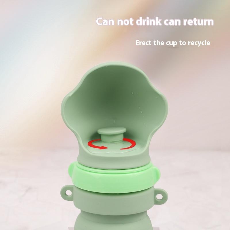 Haustierbedarf Tragbarer faltbarer Haustier-Wasserbecher Hunde-Spaziergangskessel Hund Outdoor-Trinkbrunnen Silikon-Haustier-Wasserbecher