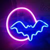 Moon and Bat LED Neon Light 5V Neon Light Modern Neon Sign  Indoor