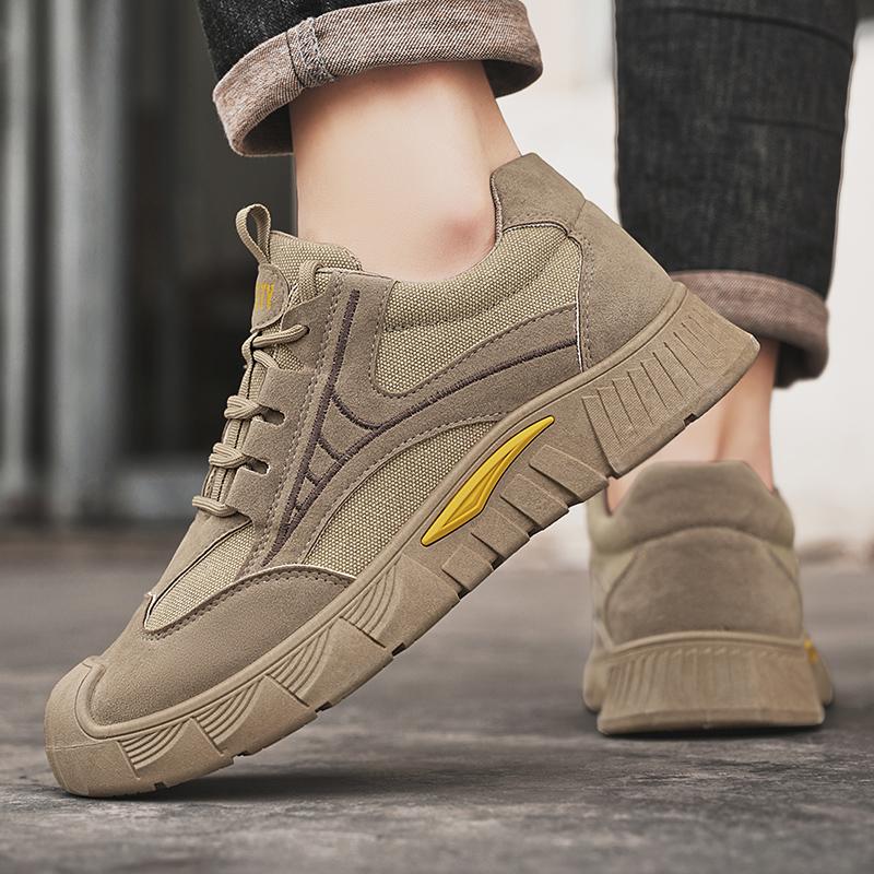 New Men's Work Shoes Outdoor Non-slip Wear-resistant Hiking Shoes Spring Mens Casual Lightweight Sneakers 