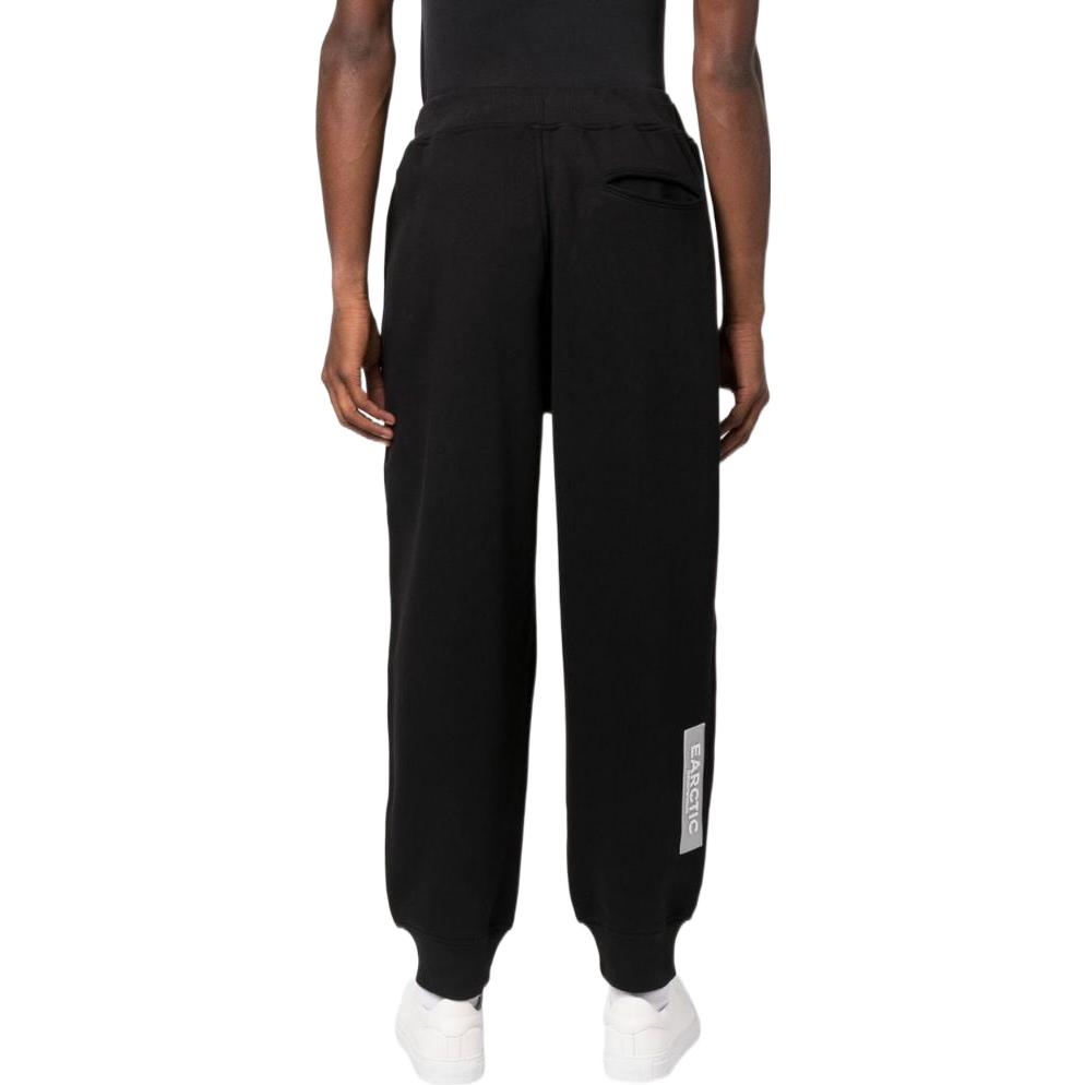Emporio Armani Solid Color Drawstring Waist Knitted Sports Pants Men bottoms Black 6L1P8A-1JSFZ-0999