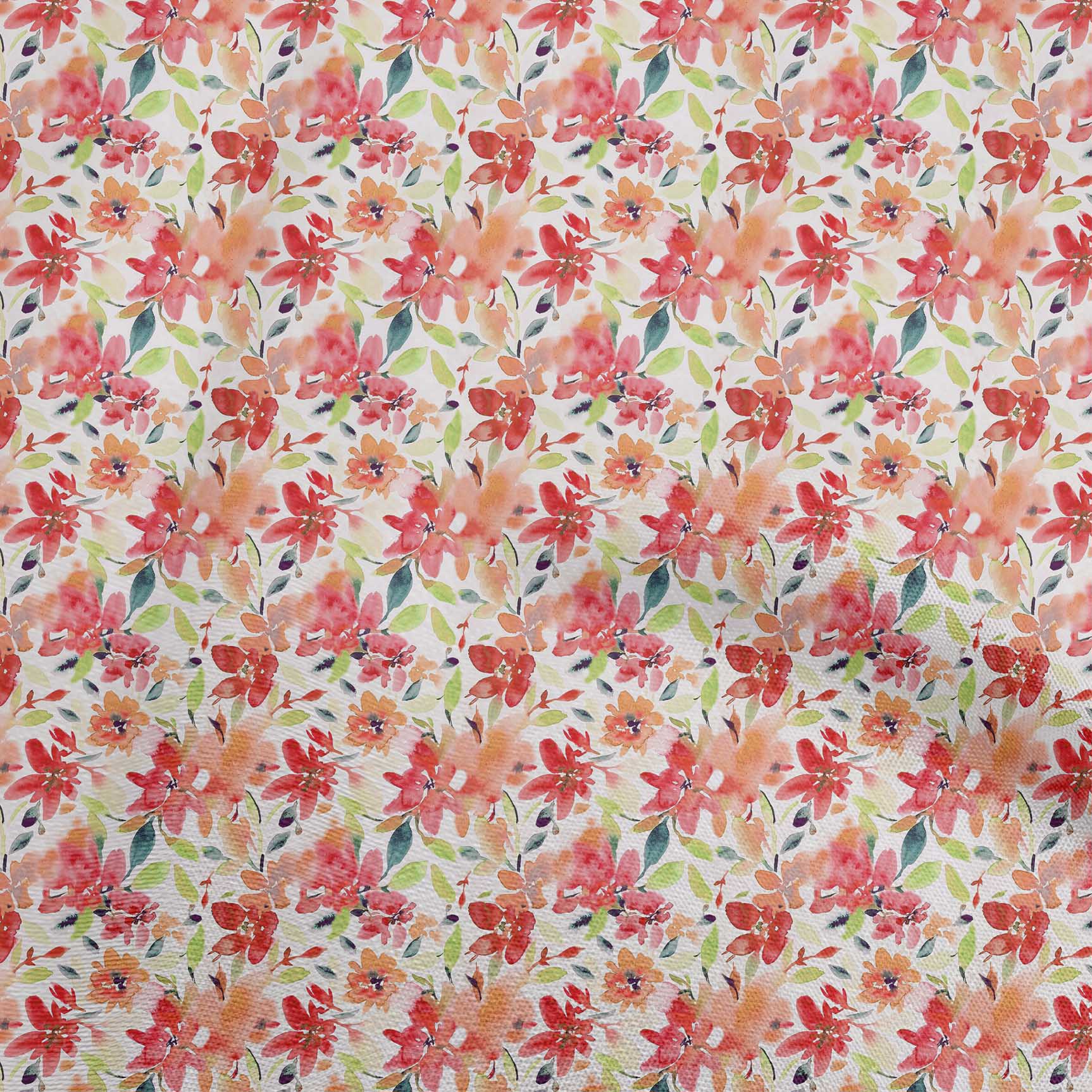 

OneOone Cotton Flex Grey Fabric Abstract Watercolor Floral Тканина для пошиття друкованої тканини для рукоділля у дворі 40 дюймів 42 Inch Wide - Viscose Chiffon червоний