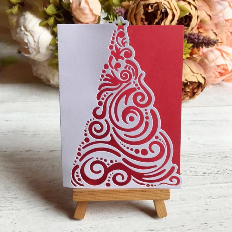 Christmas Tree Embossing Die Cuts Christmas Theme Cutting Dies for Christmas Card Making Scrapbooking DIY Album Craft