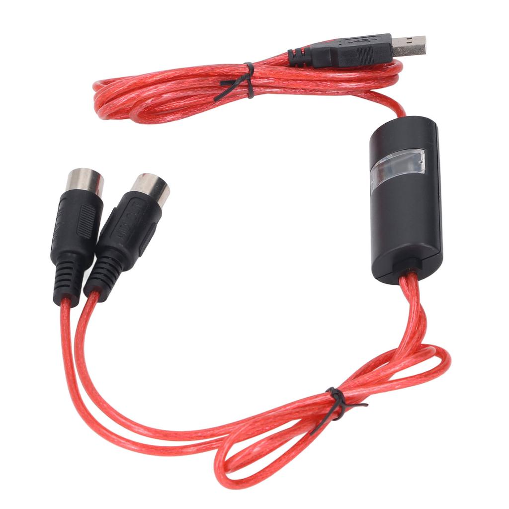USB to MIDI Cable 5ft USB 5 Pin MIDI Interface Adapter for Music Keyboard Piano to PC Laptop