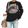 Women's Casual Fashion Round Neck Long Sleeve  Printed Sweatshirt