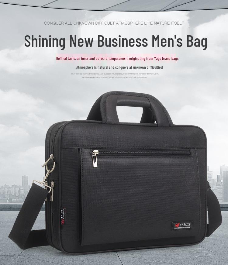 Oxford Cloth Men's Laptop Briefcase - Large Capacity Business Crossbody & Handbag