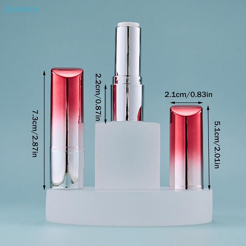 Glänzende metallische Lippenbalsam-Behälter – Leere Lippenstift-Tuben mit Gradient-Roségold-Silber-Finish, nachfüllbare Kosmetikverpackung