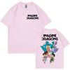Limited Imagine Dragons Rock Band Cartoon Tshirt Loom World Tour Merch T Shirts Unisex Women High Quality Fashion Top Streetwear