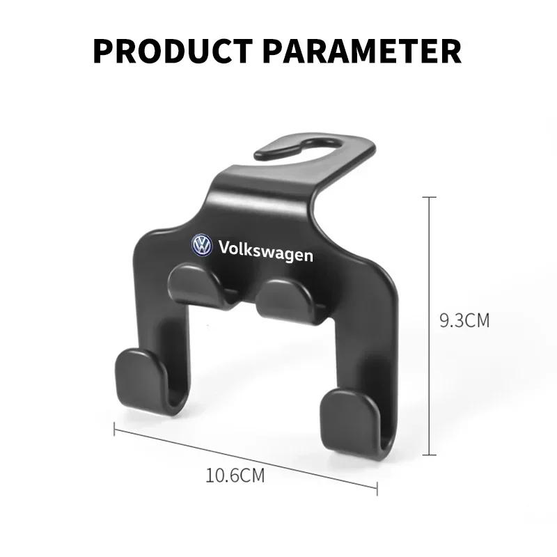 For Volkswagen Multifunction Car Logo Seat Headrest Hook For Volkswagen VW Jetta Polo T4 T5 T6 Sharan Touareg Gol T-Cross Touran
