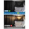 Set Of 3 Car Privacy Curta - 95% Light Blocking Fabric Rear Seat & Side Windows Divider Curtain Baby Shades, Wide Sedan SUV Sunshade Screen Covers