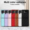 Galaxy Z Flip6 Lambskin Texture Retro Protective Leather Case for Samsung Fold6