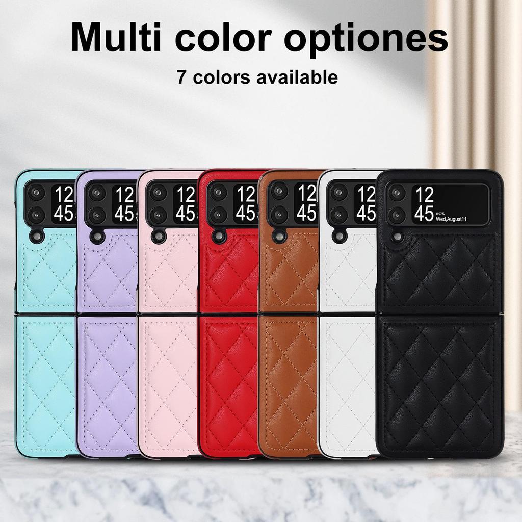 Galaxy Z Flip6 Lambskin Texture Retro Protective Leather Case for Samsung Fold6