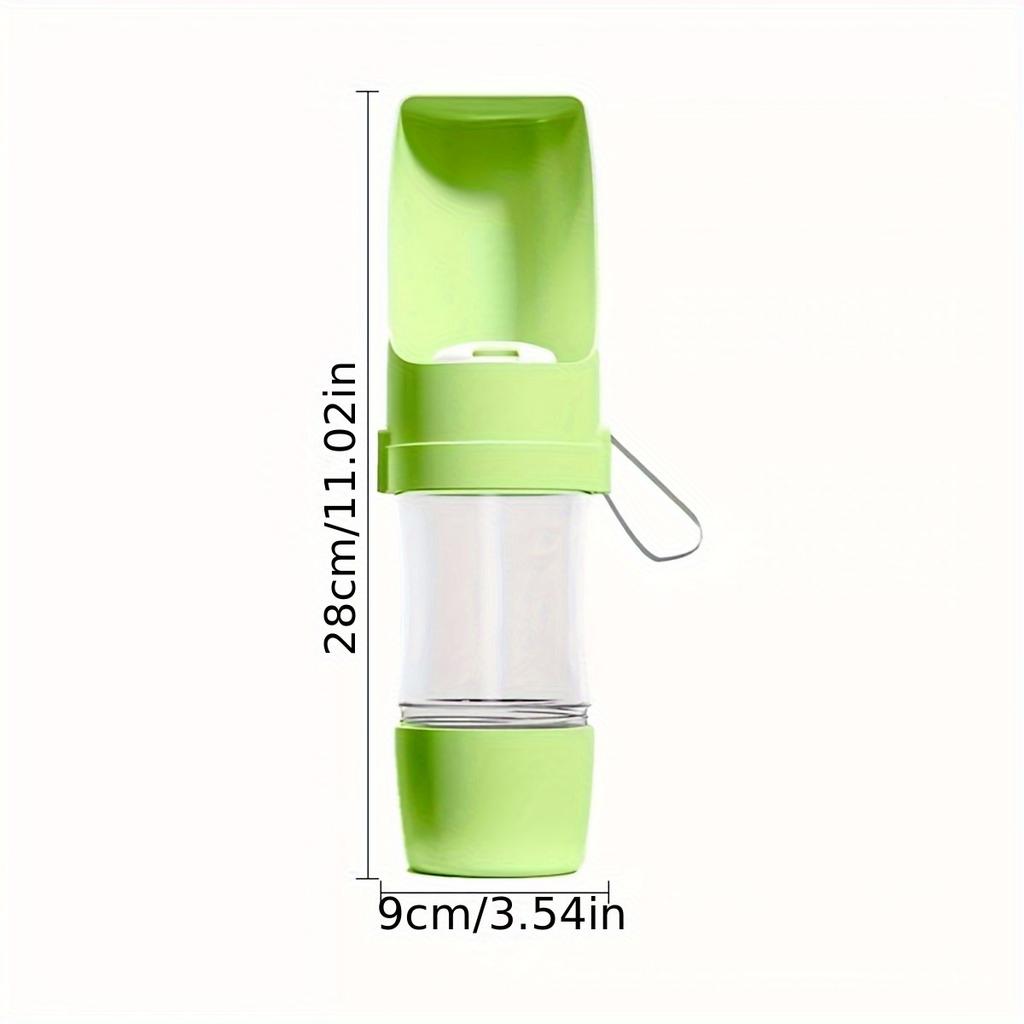 Portable Dog Water Bottle with Food Container, Outdoor Travel Water Cup for Dogs, Plastic Material, Easy To Carry for Hiking and Pet Trips