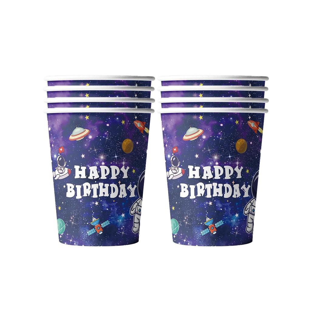 Starry Sky Astronaut Party Plates & Decorations - Kids' Birthday Theme
