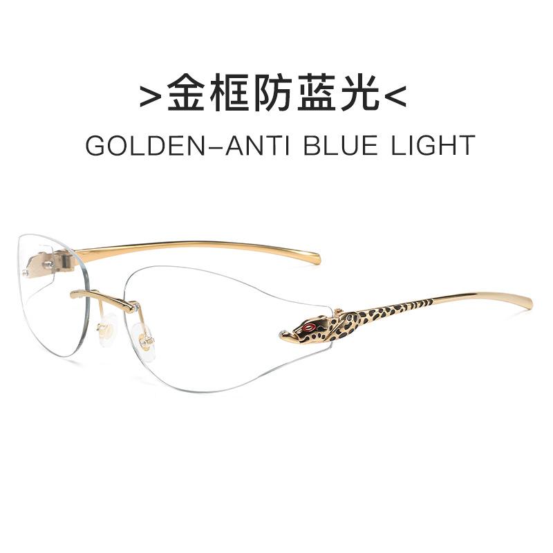 

Vintage Rimless Polygon Sunglasses Women Men Luxury Leopard Brand Designer Popular Travel Small Frame Sun Glasses Ladies