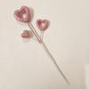 Cuore di San Valentino, Decorazioni Floreali a Forma di Fiore, Cuori in Schiuma con Glitter e Rami Floreali Fatti a Mano, Accessori a Forma di Cuore Pesca, Decorazioni per le Feste