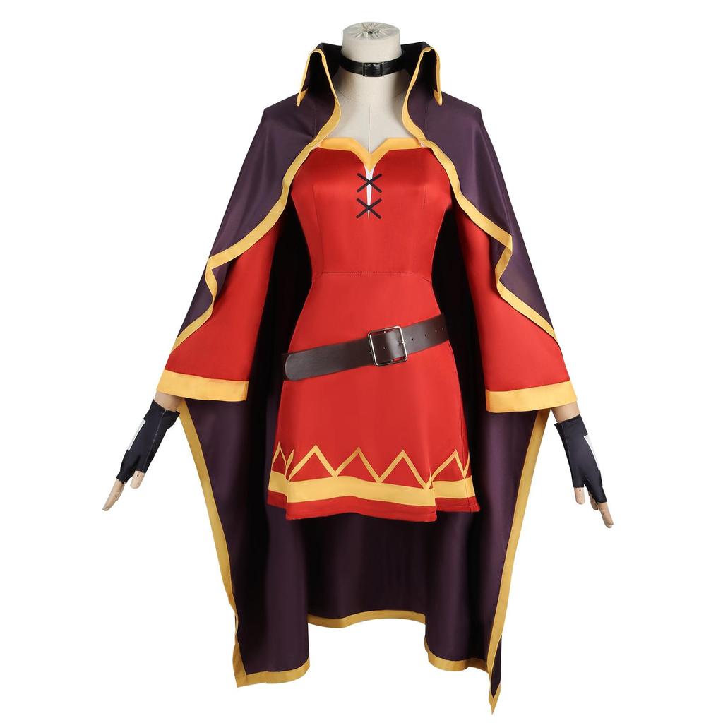 Megumin Cosplay Kostým - Kompletní sada magického roucha na Halloween