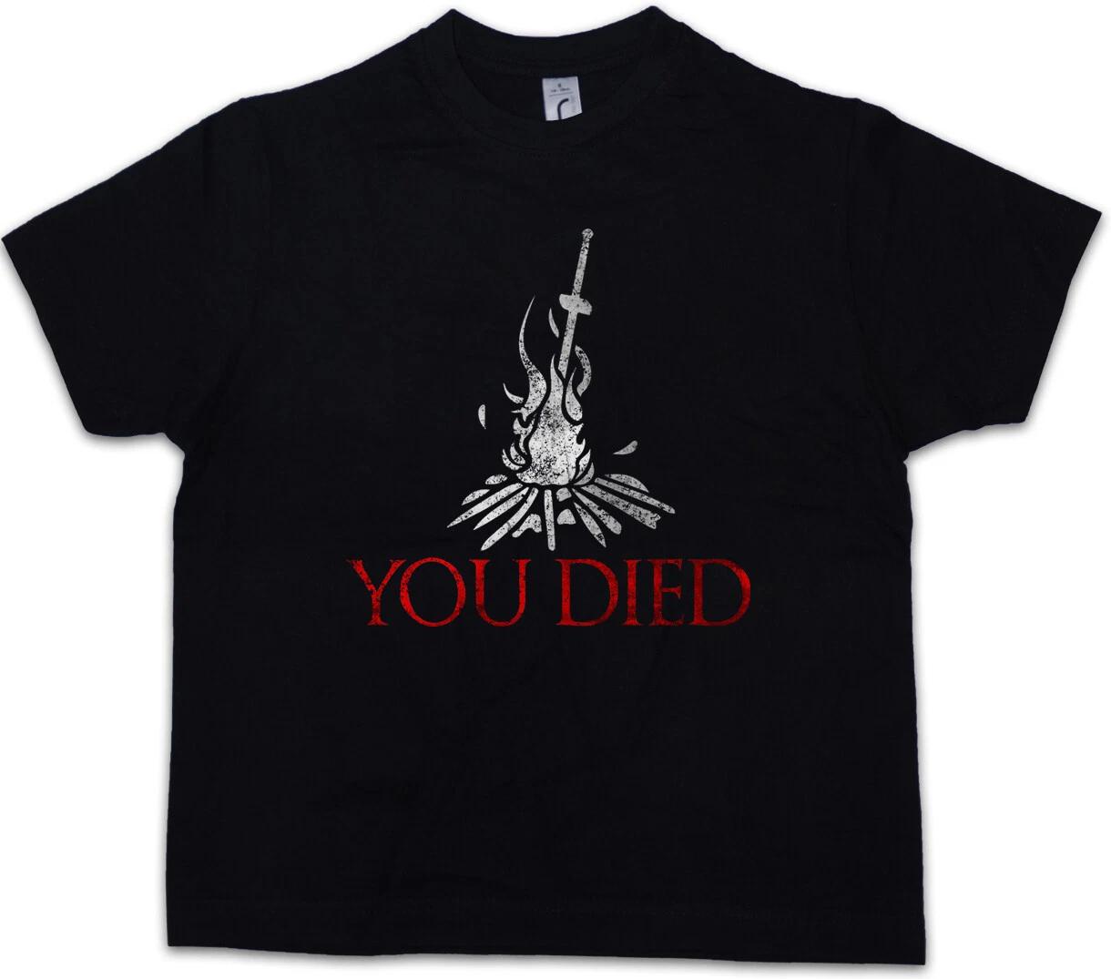 YOU DIED DARK Kids Boys kids boys T-Shirt Firelink Shrine Gamer Nerd Souls Game Sun 130