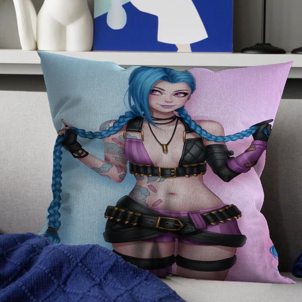 Game Arcane Legends Jinx Main Characters Art Pillow Gifts Home Office Furnishings Bedroom Sofa Car Cushion Cover Case 45x45cm