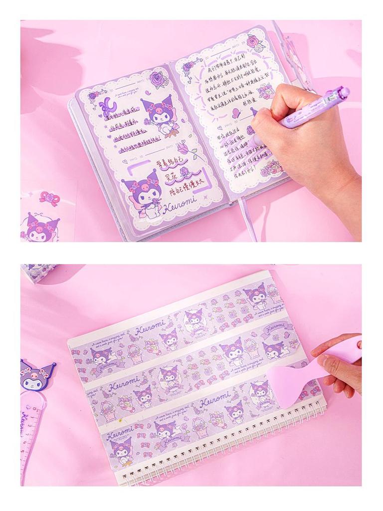 Sanrio Kuromi Planner Gift Box: Elegant Magnetic Notebook for Children's Birthday (June 1st)