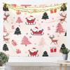 Merry Christmas Tapestry Santa Claus Wall Art for Living Room Bedroom Snowflake Wall Hanging Blanket Holiday Gift Home Decor