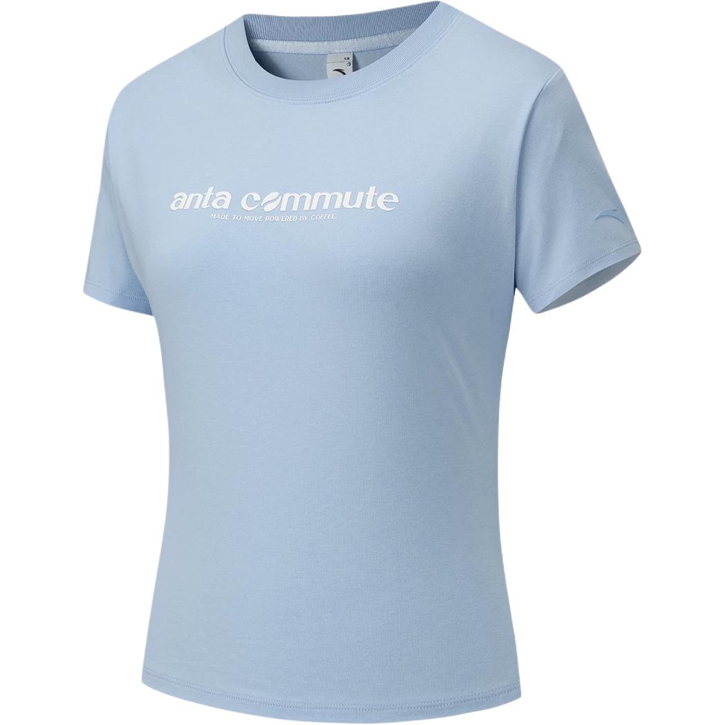 

Anta Fashion Simple Letter Round Neck Sports Short Sleeve T-Shirt Women tops 162627144-1 M