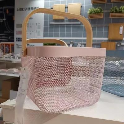 Multifunctional Hollow Storage Basket for Bathroom Use for Shopping High-looking Household Basket Storage and Organization Box