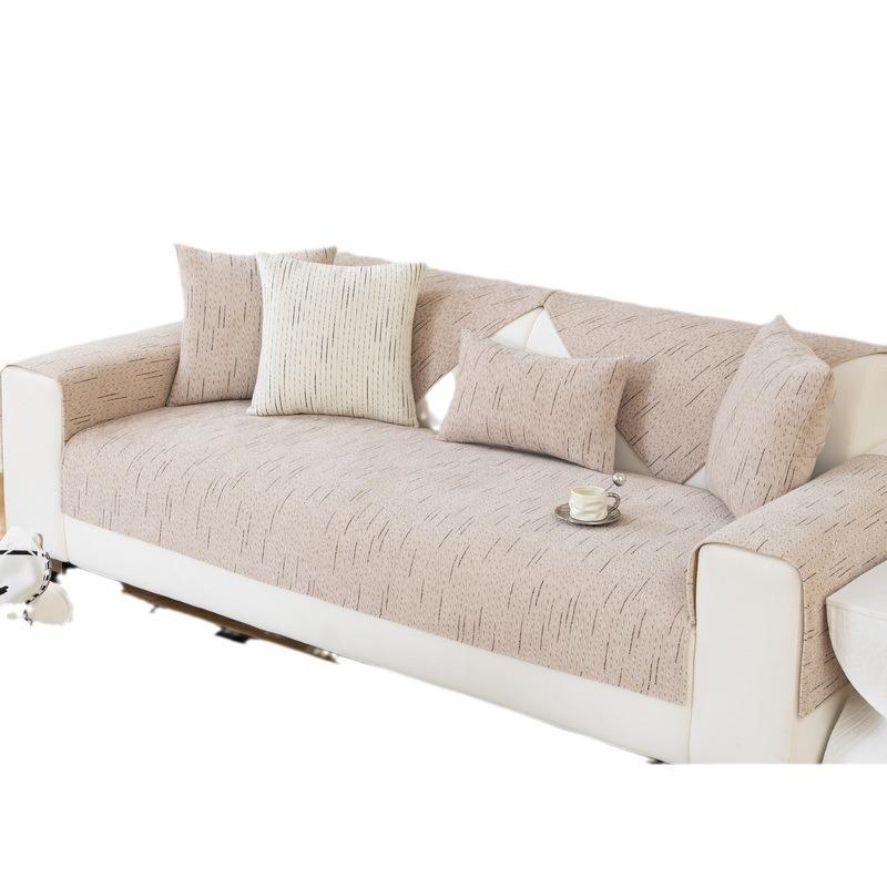 French Retro High-end Sofa Cushion for All Seasons, New Chenille Cushion, Leather Sofa Cover, Cover Cloth