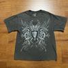 Vintage Top Heavy T Shirt Youth L Gray Short Sleeve Dragon Shield Knight Y2K Alt