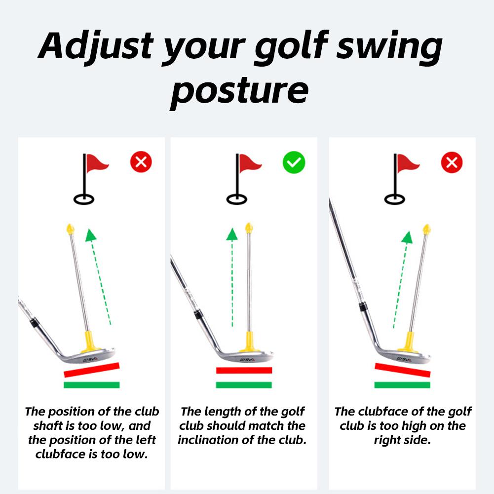 1 stk Golf Chipping Retningsindikator Uttrekkbar Magnetisk Chipping-trener Golftilbehør