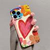 Cartoon Love Heart Pattern Glossy Film Hard PC Phone Case for Xiaomi Redmi A5 A3 14C 13 12 13C 10C A1 10 9T K40 K30 Pro 4G 5G