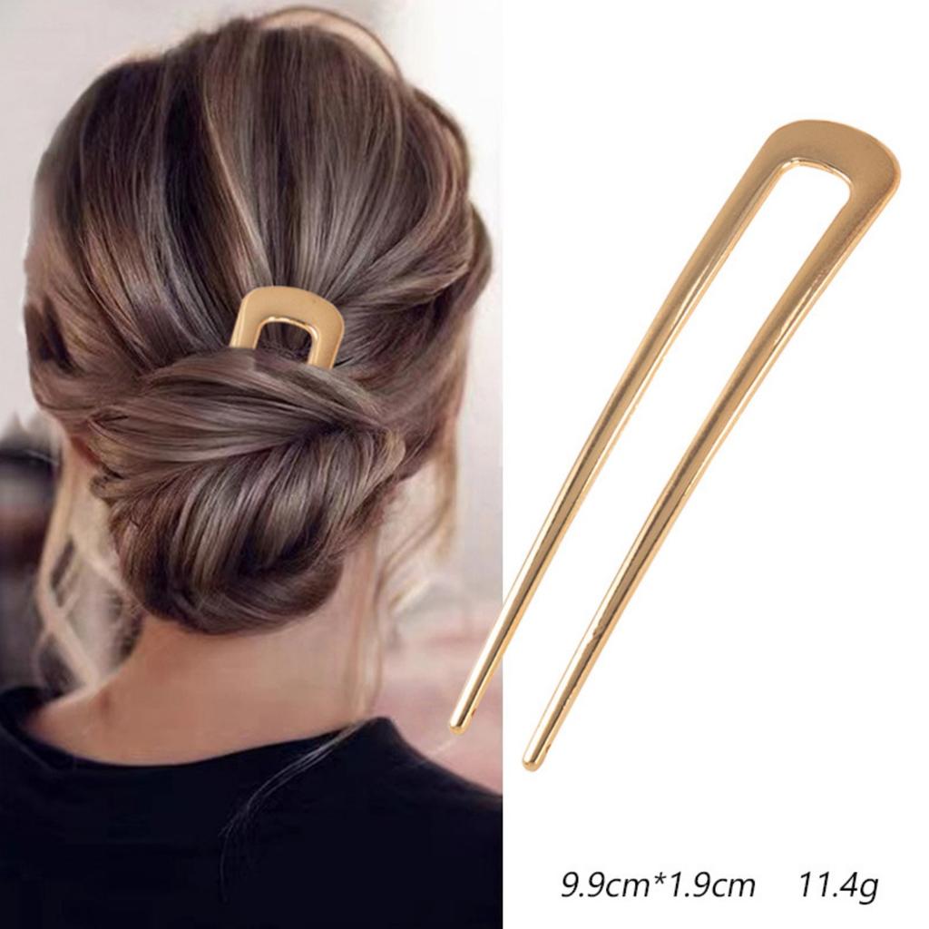 Shell Hairpin Metal U Shaped Hair Pins Hair Fork U French Hair Pin Simple And Fashionable Hair Accessories For Women