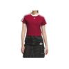 Adidas Originals Slim Fit Short Sleeve Raglan T-Shirt Women Tops Burgundy KF0314