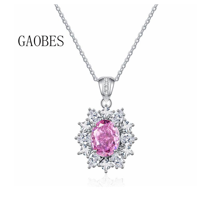 Gemstone Series High Carbon Diamond Multi-Color Necklace - Women's Fashionable Versatile Internet Celebrity Style.