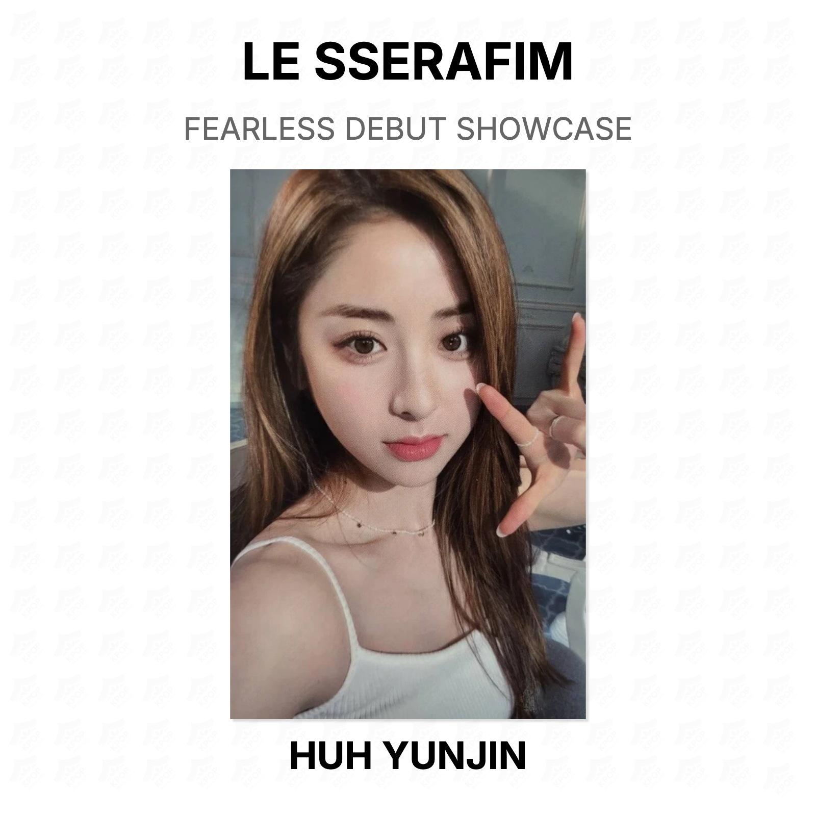 LE SSERAFIM FEARLESS Шоукейс Дебюта Официальная Фотокарточка HUH YUNJIN