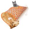 Cat Tunnel Bag Foldable Interactive 5 Holes Crinkle Sounds Tunnel Pet Drill Bucket with Plush Balls