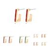 Glamorous Rhinestone U-shape Earrings In Multiple Colors Alloy Studs For Ladies
