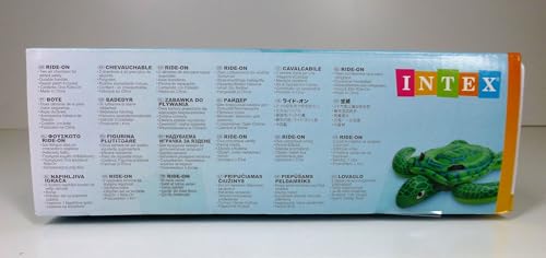 INTEX Lil' Sea Turtle Ride-On Float, 150 x 127 cm, 57524 [Official Japanese Product]