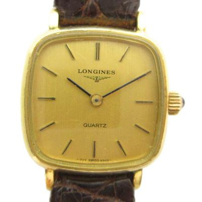 Used Longines LONGINES Watch Quartz Leather Belt Gold Color Gold GY18 /MQ