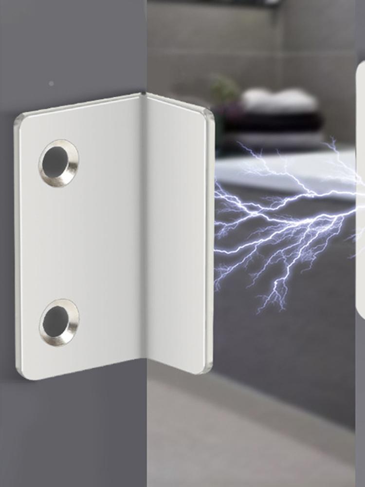 Powerful Magnet Door Stops Strong Door Closer Anti-Rust Cabinet Door Catch Latch Aluminum Easy Installation for Bedroom Wardrobe