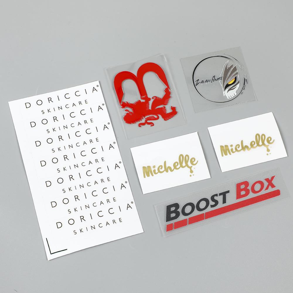 Waterproof PVC Gravure Printing Fine Pattern Presentation High End Commodity Exquisite Outer Package Transfer Stickers Custom 1