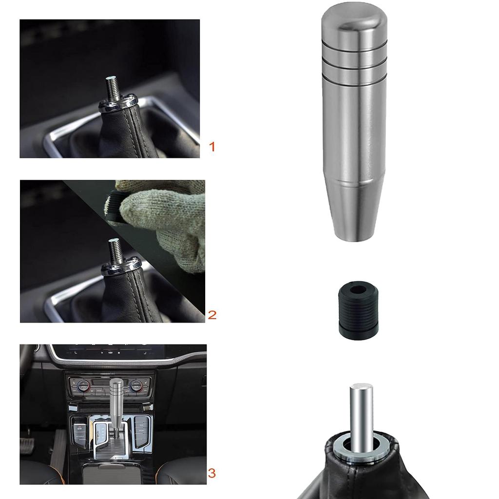 Lunsom 130mm Schaltknauf Aluminium-Schalthebel Metall-Gangschaltung