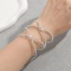 Minimalist Rhinestone Cuff Bracelet Silver-plated Charm Bracelet  Special Occasion